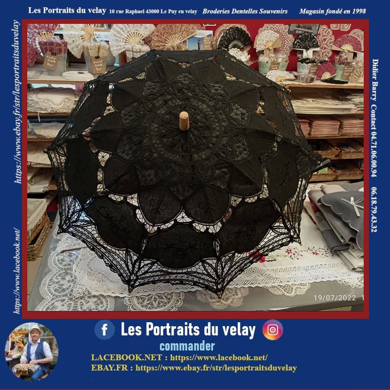 Ombrelle dentelle 75 cm